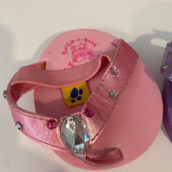 Build-A-Bear Replacement Sandals – Pink & Purple Gem Flip-Flops - Picture 5 of 6